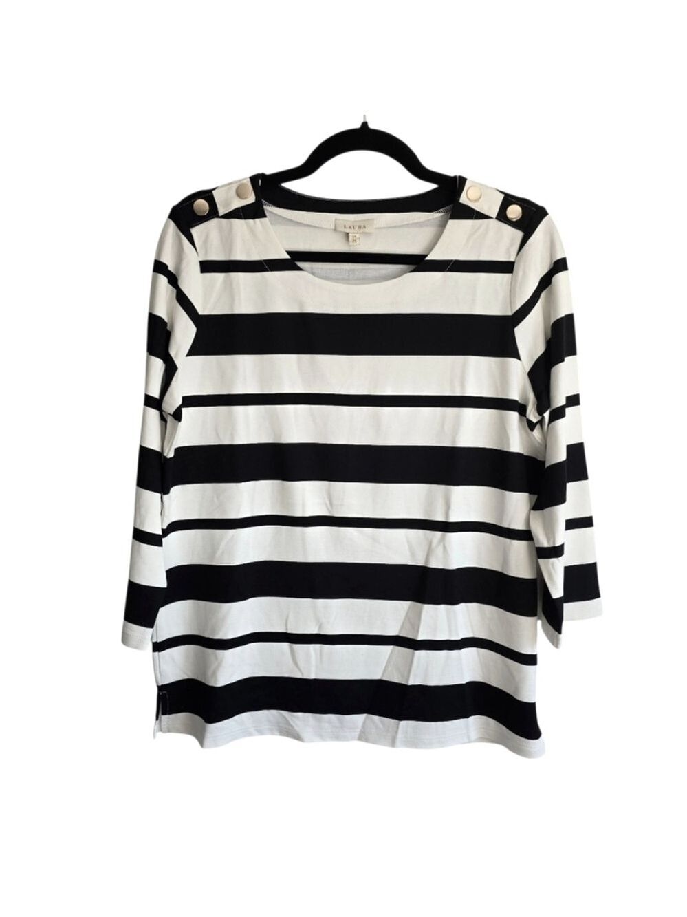 Laura Striped Long Sleeve Nautical Tee NEW Size Medium